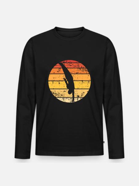 Gymnastik - Männer Premium Bio Langarmshirt - Schwarz
