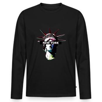 Freiheitsstatue New York - Männer Premium Bio Langarmshirt - Schwarz - Vorne - Nico (187cm)