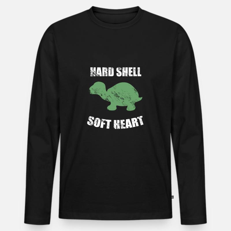 Schildkröte - Männer Premium Bio Langarmshirt - Schwarz