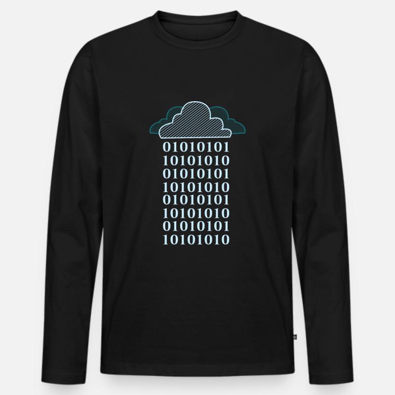 Cloud - Männer Premium Bio Langarmshirt - Schwarz