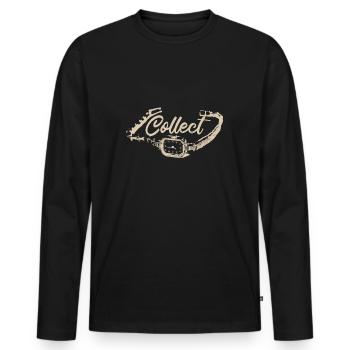 Wristwatches Collectors - Men's Premium Organic Long Sleeve Shirt - black - Front - Nico (187cm)
