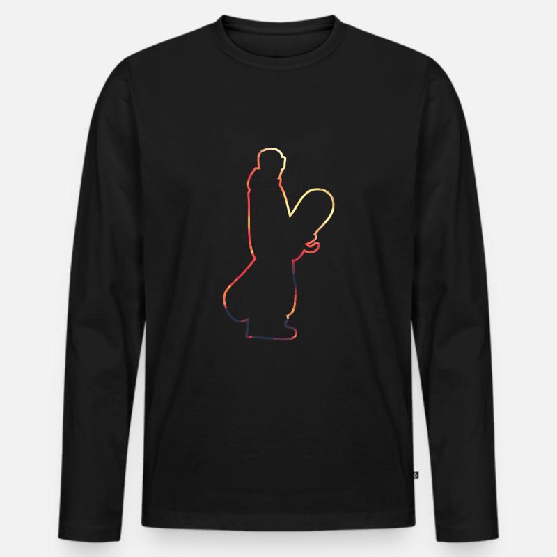 Snowboarder - Männer Premium Bio Langarmshirt - Schwarz
