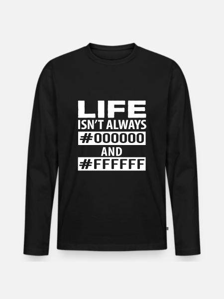 Programmierer Farbcode Lustig - Männer Premium Bio Langarmshirt - Schwarz