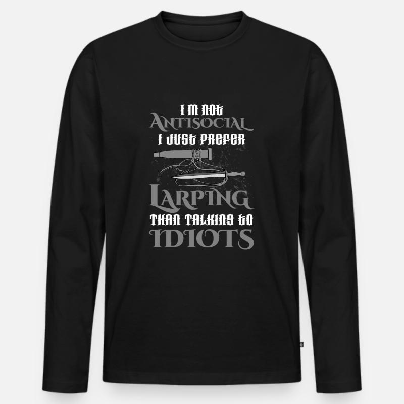 Live Action Role Playing - Männer Premium Bio Langarmshirt - Schwarz