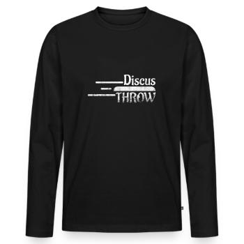 disque - T-shirt manches longues Premium bio Homme - noir - Devant - Nico (187cm)
