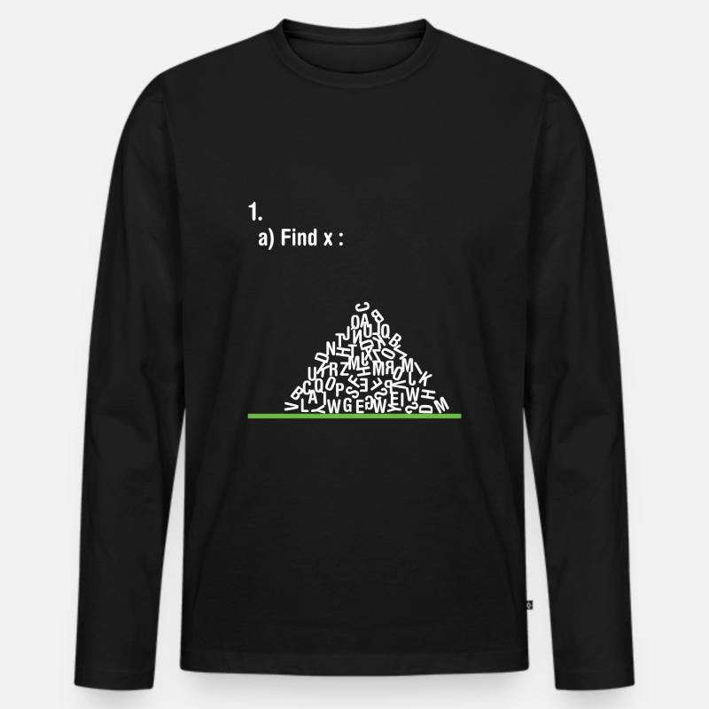 Finde X - Männer Premium Bio Langarmshirt - Schwarz