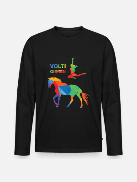 Vaulting - Men's Premium Organic Long Sleeve Shirt - black