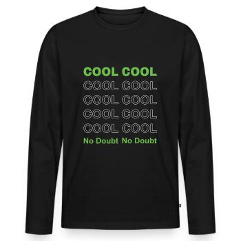 Cool Cool Cool - Männer Premium Bio Langarmshirt - Schwarz - Vorne - Nico (187cm)