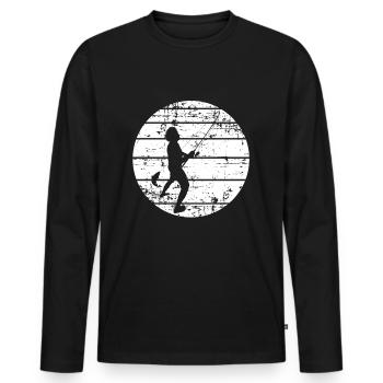 Fischen Fischer - Männer Premium Bio Langarmshirt - Schwarz - Vorne - Nico (187cm)