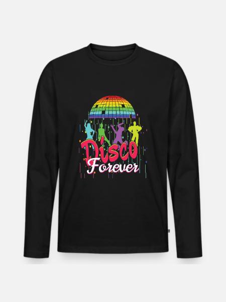 Disco Forever - Men's Premium Organic Long Sleeve Shirt - black