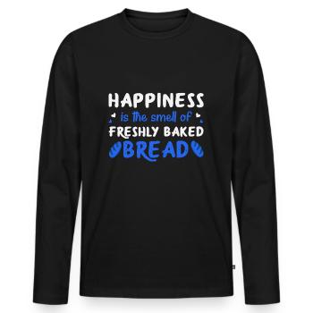 Frisches Brot Duft - Männer Premium Bio Langarmshirt - Schwarz - Vorne - Nico (187cm)