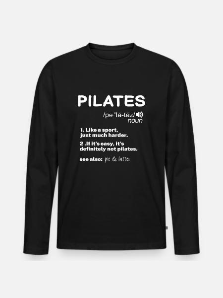 Pilates definition - Men's Premium Organic Long Sleeve Shirt - black
