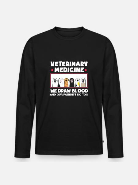 Funny vet nurse gift - Men's Premium Organic Long Sleeve Shirt - black