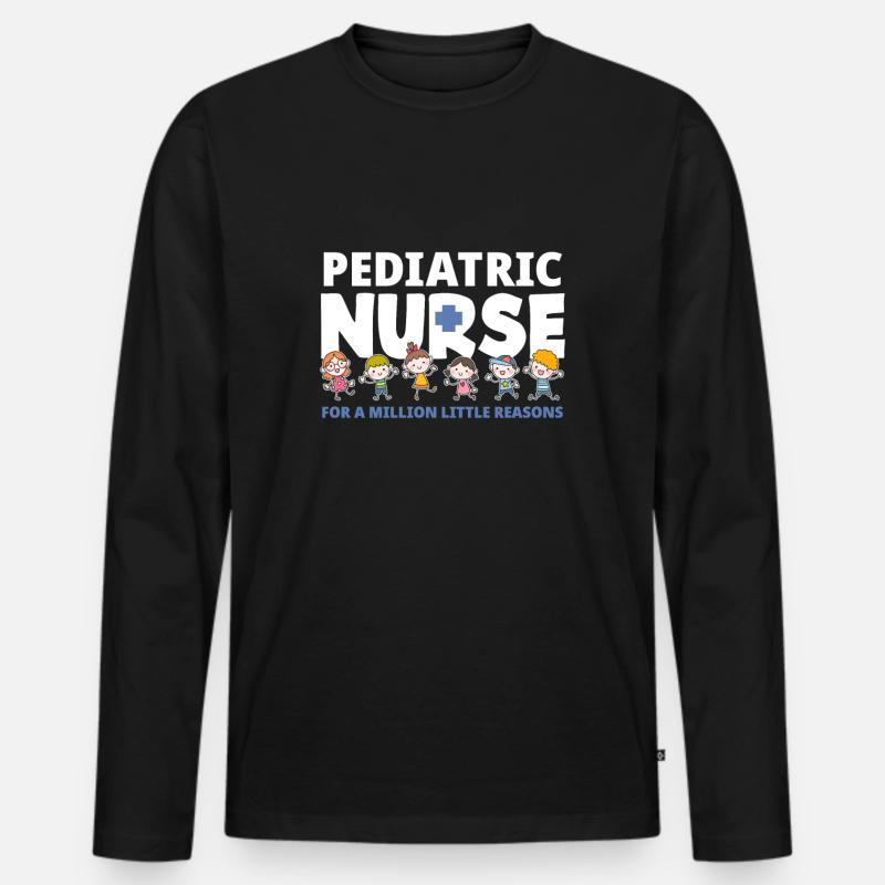 Kinderkrankenschwester Kinderkrankenpflegerin - Männer Premium Bio Langarmshirt - Schwarz