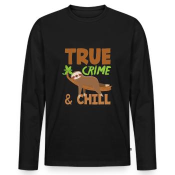 True Crime Crime Thriller Détective Assassiner - T-shirt manches longues Premium bio Homme - noir - Devant - Nico (187cm)