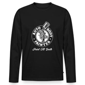 Funny car painter car paint shop gift - Men's Premium Organic Long Sleeve Shirt - black - Front - Nico (187cm)