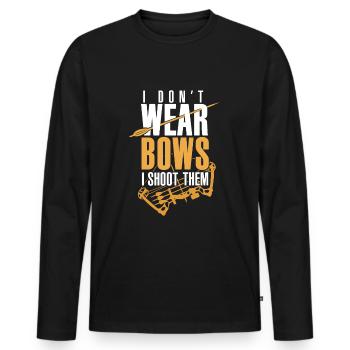 Archer Funny Archery Proverb - Men's Premium Organic Long Sleeve Shirt - black - Front - Nico (187cm)