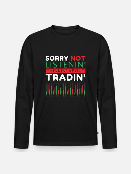 Trader Daytrader Equities Cryptocurrency - Men's Premium Organic Long Sleeve Shirt - black