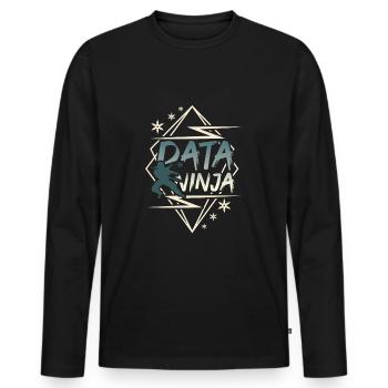 Data Scientist Data Enginieer - Männer Premium Bio Langarmshirt - Schwarz - Vorne - Nico (187cm)