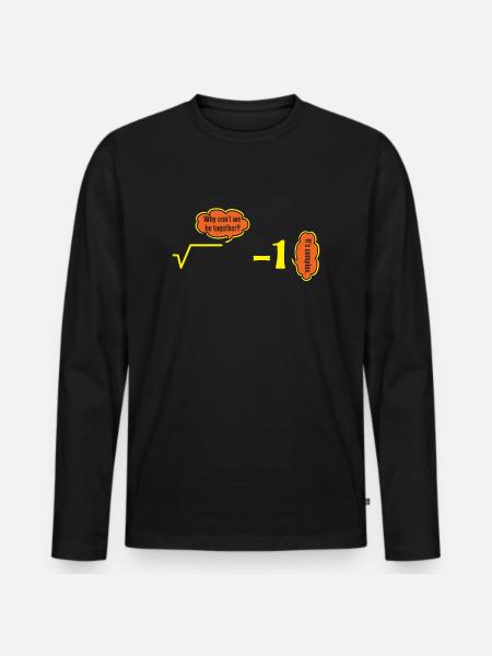 Det er komplekse tal Math Jokes Humor - Premium økologisk langærmet T-shirt til mænd - sort