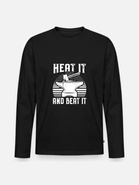 Forge - Men's Premium Organic Long Sleeve Shirt - black