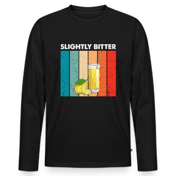 Limonade Limonade Limonade Limonade Stand Design - T-shirt manches longues Premium bio Homme - noir - Devant - Nico (187cm)