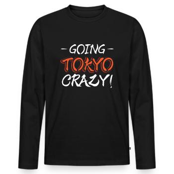 Going Tokyo crazy - Men's Premium Organic Long Sleeve Shirt - black - Front - Nico (187cm)