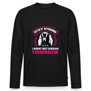 Nubian Goat Whispers - Men's Premium Organic Long Sleeve Shirt - black - Front - Nico (187cm)