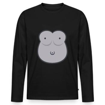 Costume de gorille Animal Singe Gorille - T-shirt manches longues Premium bio Homme - noir - Devant - Nico (187cm)