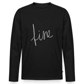 fin - T-shirt manches longues Premium bio Homme - noir - Devant - Nico (187cm)
