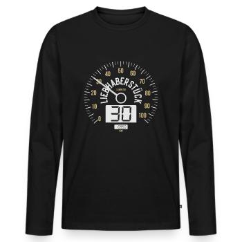30 JAHRE TACHO 1993 OLDTIMER 30. GEBURTSTAG - Männer Premium Bio Langarmshirt - Schwarz - Vorne - Nico (187cm)