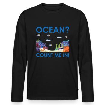 Ocean Zooologist Marine Biologist Marine Marine Biology - Men's Premium Organic Long Sleeve Shirt - black - Front - Nico (187cm)
