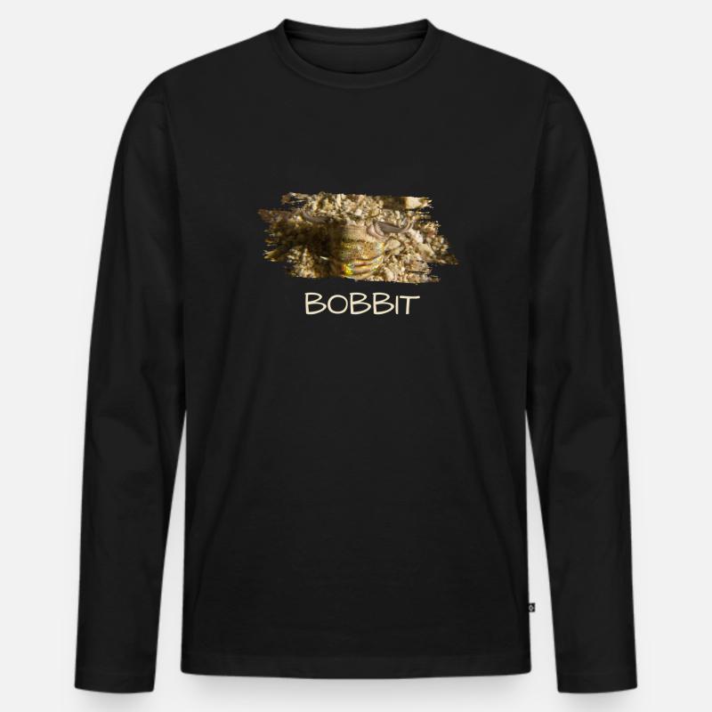 Bobbit Bobbitwurm - Männer Premium Bio Langarmshirt - Schwarz