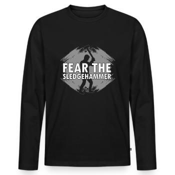 Démolition et rénovation de maisons - T-shirt manches longues Premium bio Homme - noir - Devant - Nico (187cm)
