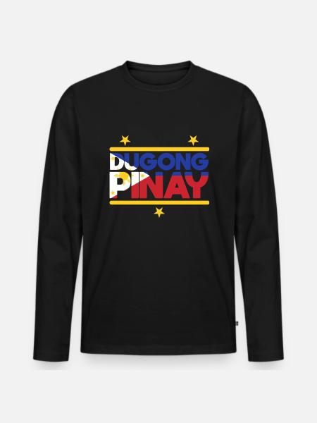 Philippines - Dugong Pinay - Men's Premium Organic Long Sleeve Shirt - black
