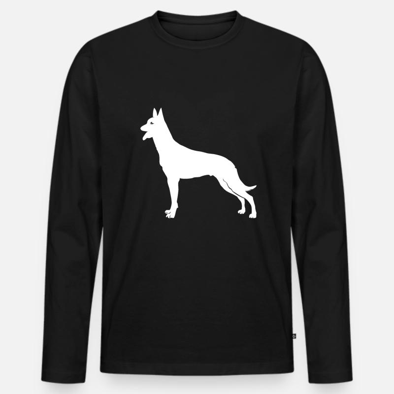 Belgian Malinois - Männer Premium Bio Langarmshirt - Schwarz