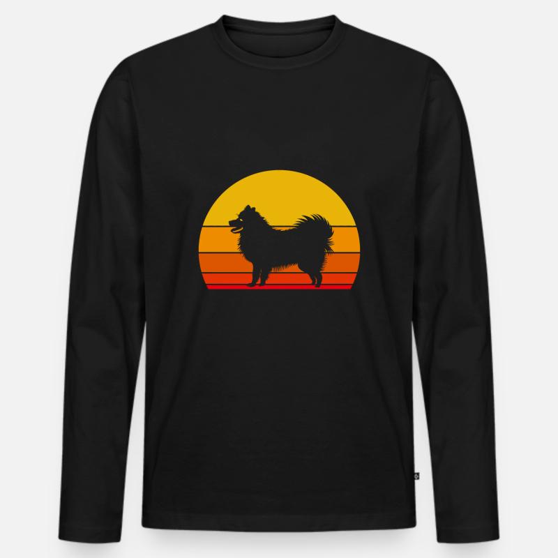 Japan Spitz - Männer Premium Bio Langarmshirt - Schwarz