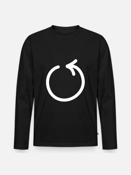 Circle arrow - Men's Premium Organic Long Sleeve Shirt - black