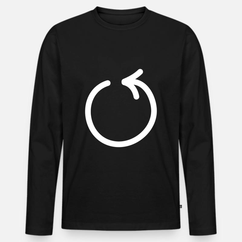 Flèche de cercle - T-shirt manches longues Premium bio Homme - noir