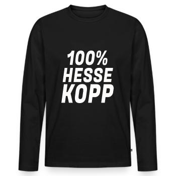 Hesse fête d’anniversaire de hesse drôle de sort - T-shirt manches longues Premium bio Homme - noir - Devant - Nico (187cm)