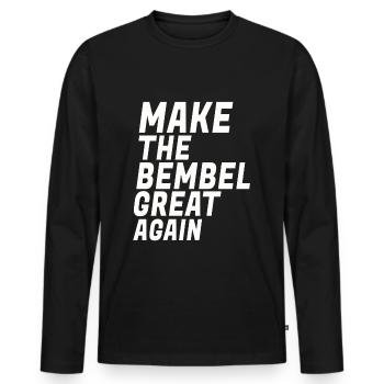 Birthday Hessen Bembel Saying Hessian Gift - Men's Premium Organic Long Sleeve Shirt - black - Front - Nico (187cm)