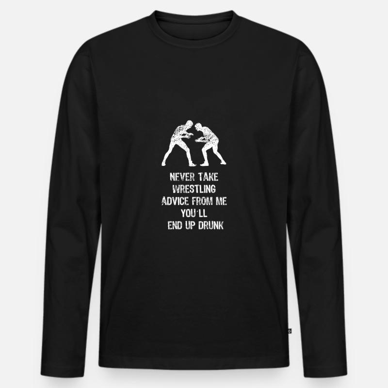 Wrestling - Männer Premium Bio Langarmshirt - Schwarz