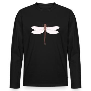 Libelle Odonata Cottagecore Goblincore - Männer Premium Bio Langarmshirt - Schwarz - Vorne - Nico (187cm)