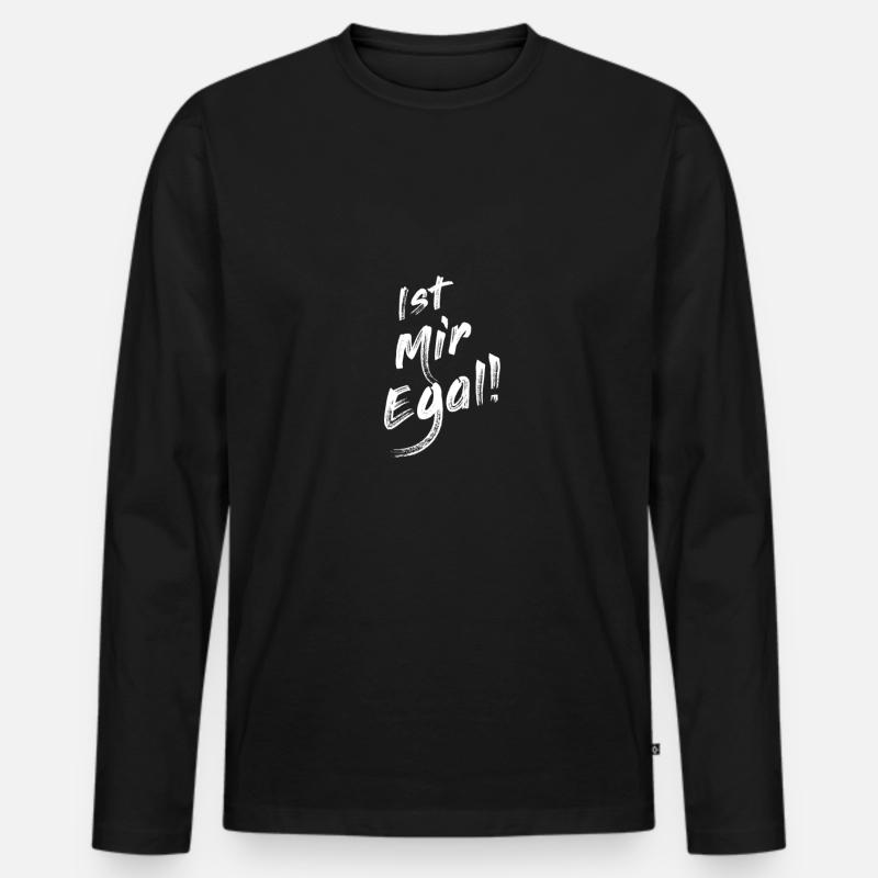 Egal - Männer Premium Bio Langarmshirt - Schwarz