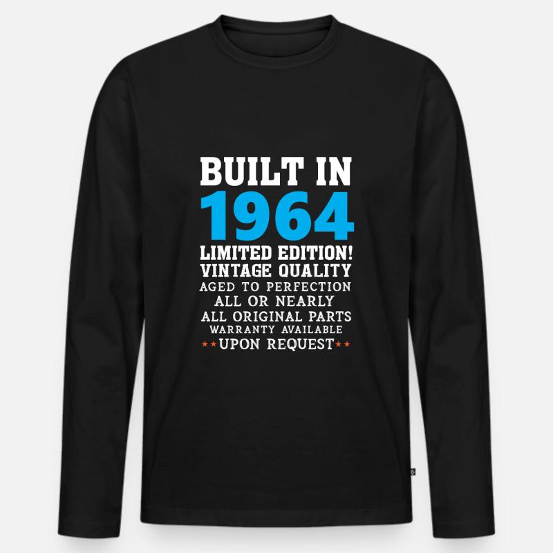 Built in 1964 - Männer Premium Bio Langarmshirt - Schwarz