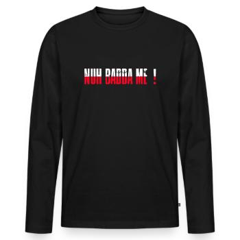 jamaica nuh badda moi, ne m'ennuie pas patwa - T-shirt manches longues Premium bio Homme - noir - Devant - Nico (187cm)