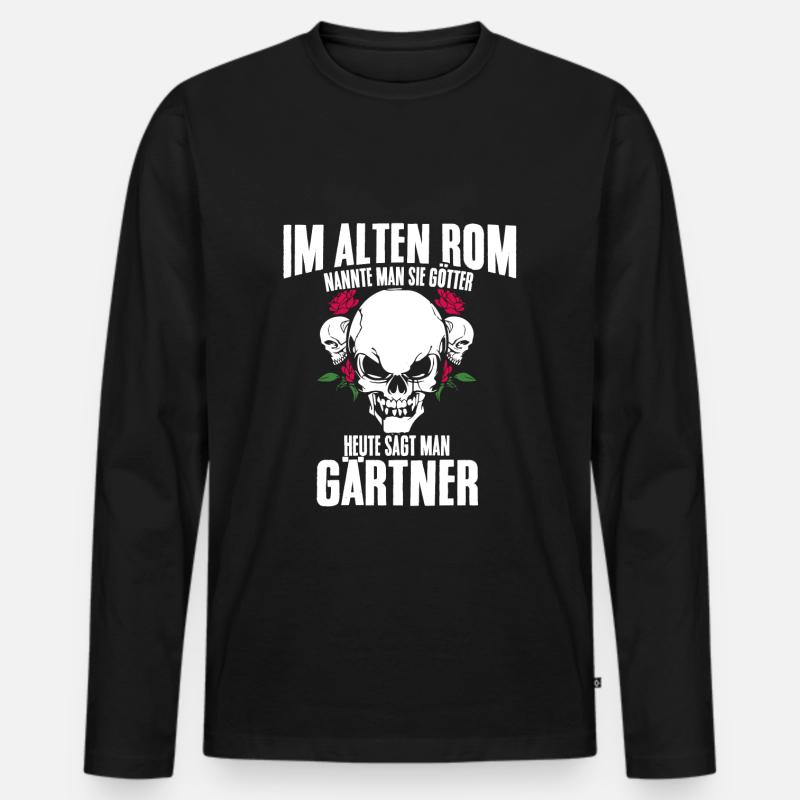 gärtner - Männer Premium Bio Langarmshirt - Schwarz