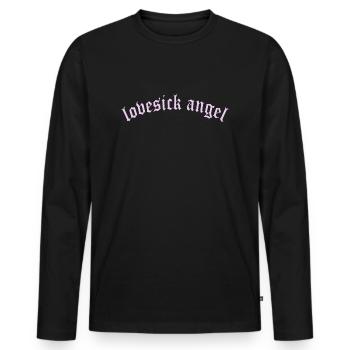 Lovesick Angel Nu Goth Soft Grunge Esthétique Egirl - T-shirt manches longues Premium bio Homme - noir - Devant - Nico (187cm)