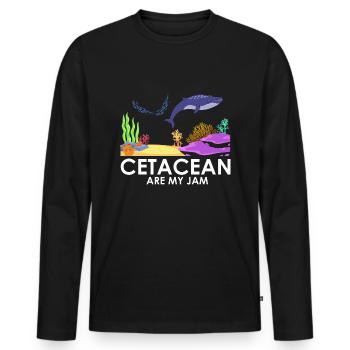 Zooologist Marine Biologist Marine Biology - Men's Premium Organic Long Sleeve Shirt - black - Front - Nico (187cm)