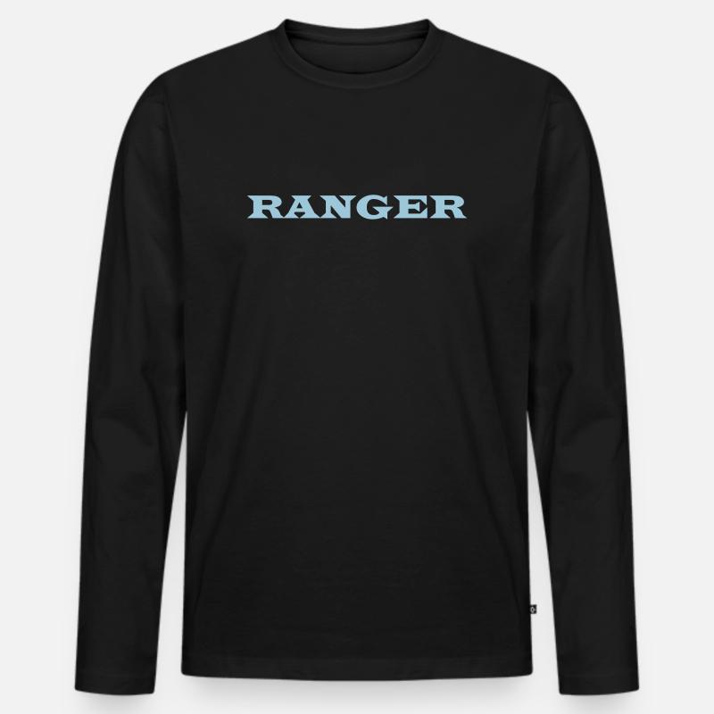 RANGER - Männer Premium Bio Langarmshirt - Schwarz